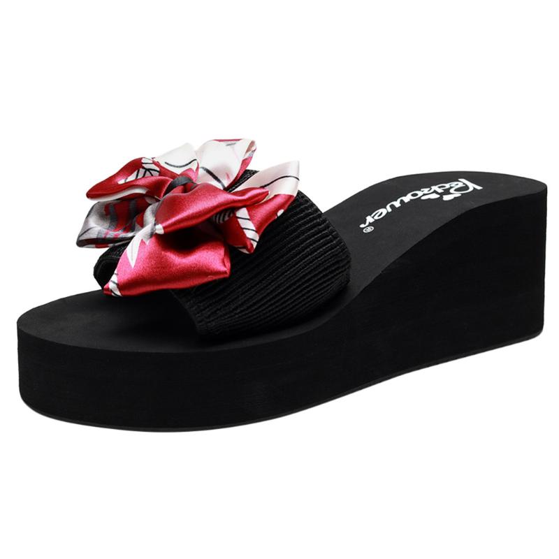 

Women's Bow Clip Toe Flip Flops Non-Slip Wedges Beach Slippers Fashion Ladies Summer Beach Sliders Casual Wedges Sandals#314, Bg