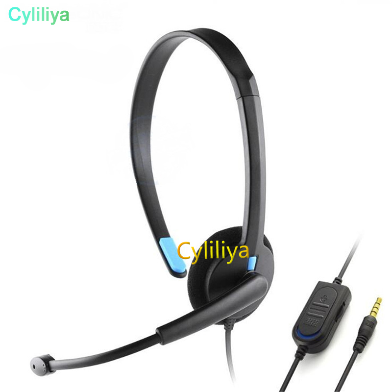 

Black 3.5mm Single Headphone Headset With Microphone Wired for Sony PS4 PlayStation 4 X-ONE Xbox one Gaming Earphone, With polybag packing