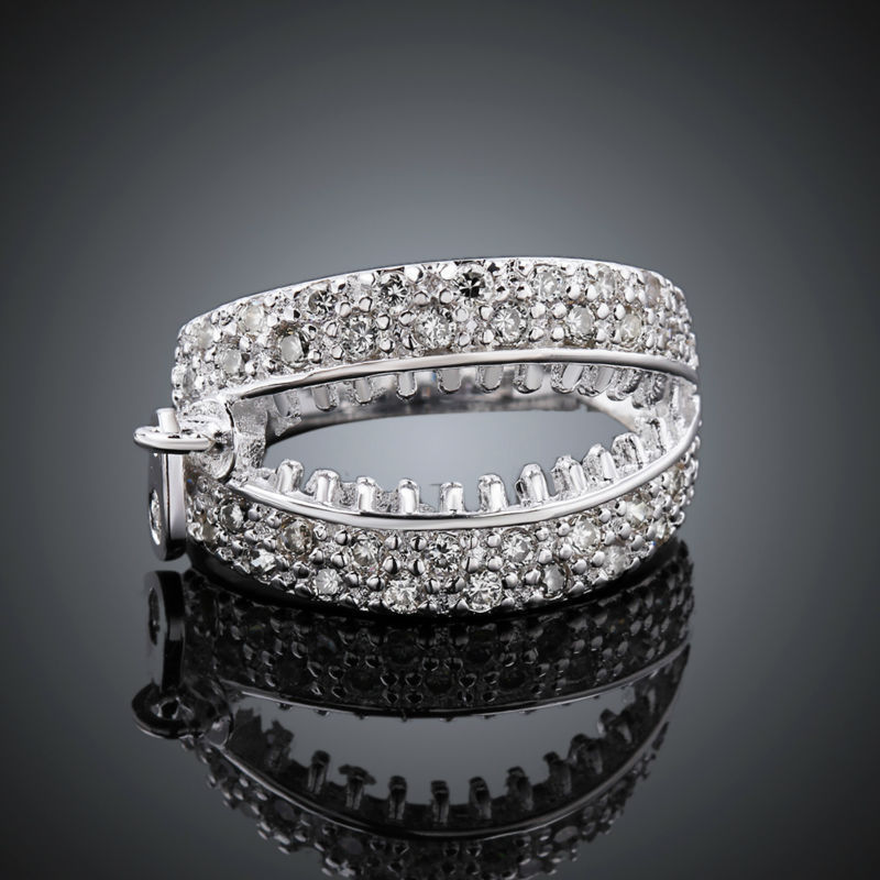 

Jewelry Originality Zipper Head Diamond Lovers Ring Ornaments