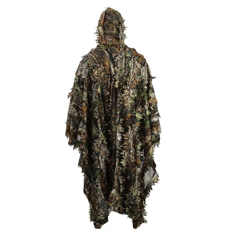 

Cloak Dress Hunting Clothes 3D Bionic Ghillie Yowie Sniper Birdwatch Camouflage Clothing Jacket, As pic