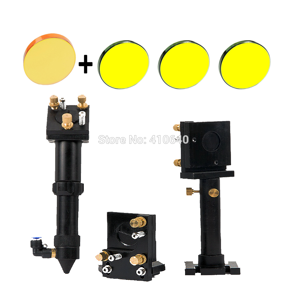 Full Set of Laser Head Laser Len Support Laser Reflection Mirror Holder with 3 Reflective Mirror and 1 Focus Len Co2-image-463772496