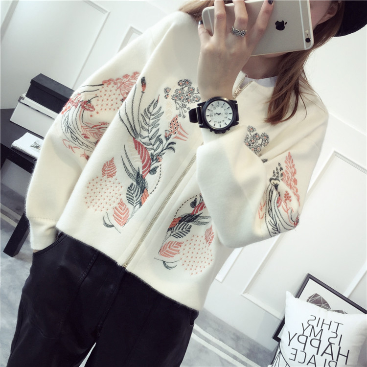 

Long Sleeve female cardigan 2019 Autumn Women Basic Jacket Zipper Pocket Slim Short Cardigan Coat Casual Outwear Plus Size, Black