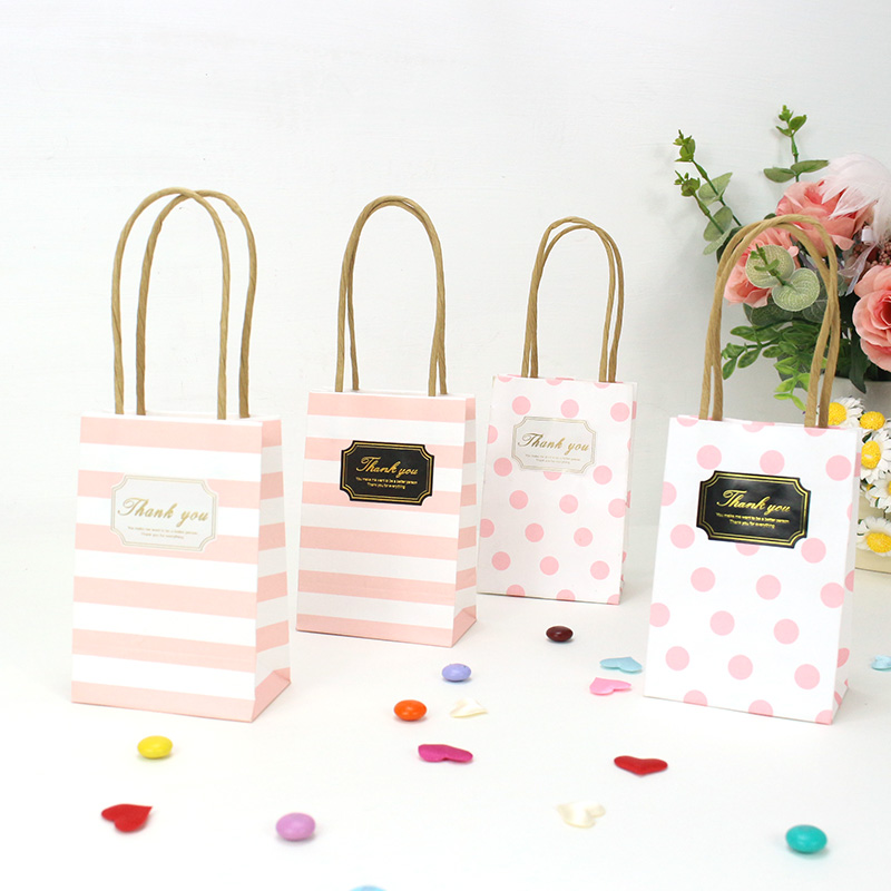 

Wedding Birthday Decoration Event Party Supplies Small Gift Bag with Handles Paper Gift Bag for Candy Jewelry 20pcs