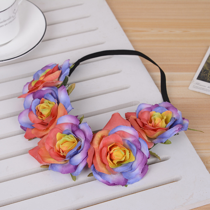 

Hawaii party decoration Bride Bridal Wreath Christmas lady party service supplies headwear beach head band ornamentation, Green