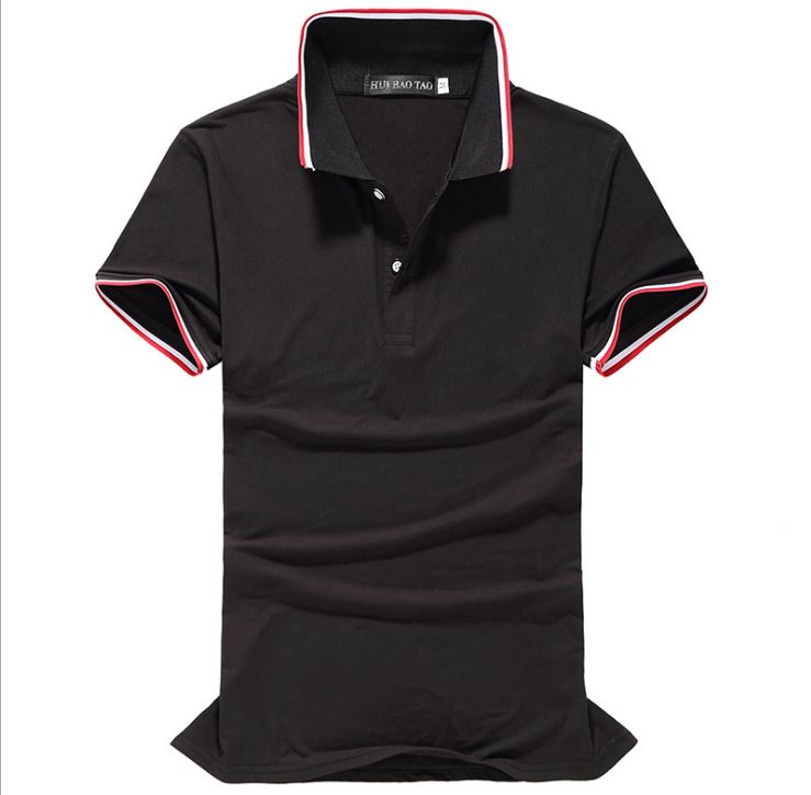 

Homme Designer Polos Cotton Crew Neck Lapel Thin Summer Fashionable Fitness Breathable Quick Dry Short Sleeve, Black