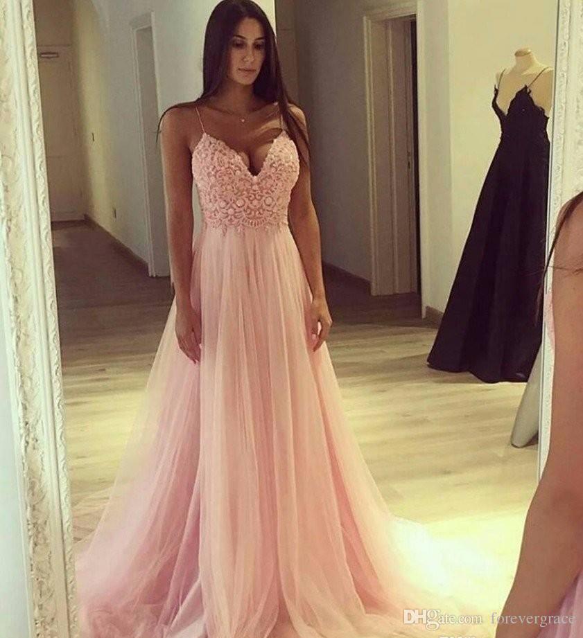 

2019 Coral Long Prom Dress Spaghetti Straps Tulle Applique Lace Formal Holidays Wear Graduation Evening Party Gown Custom Made Plus Size, Royal blue