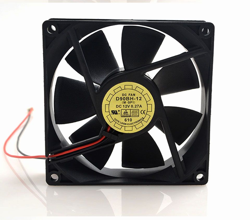 

New 9CM UPS D90BH-12 fan 2 line 2 pin 9025 12V 0.27A workstation cooling fan