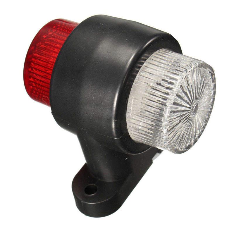 

2 Red White Corner Side Marker LED Lights Outline Lamp Truck Trailer Van, As pic