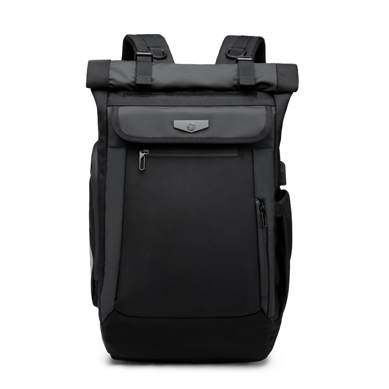 

OZUKO New Men Backpack USB charging Laptop Backpacks Multifunction For Teenager Fashion Schoolbag waterproof Male Travel, Gray