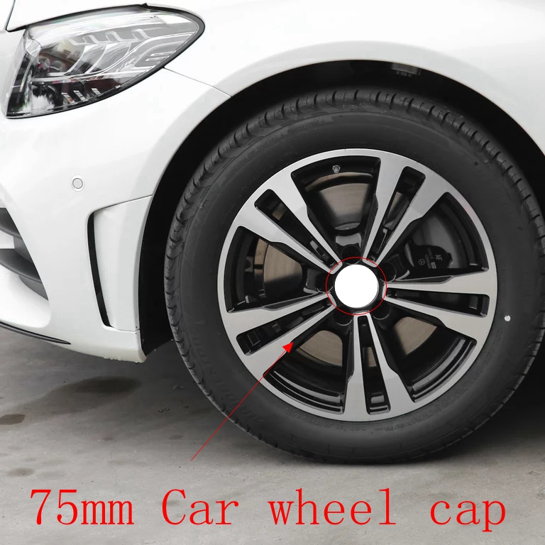 

20pcs 75MM Car Wheel Rim Center Cap Black Silver Wheel Cover