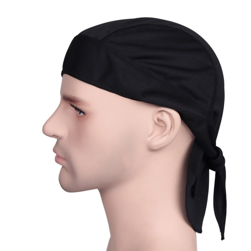 

Quick Dry Pure Cycling Cap Head Scarf Men Running Riding Bandana Headscarf Ciclismo Pirate Hat Hood Headband, Black