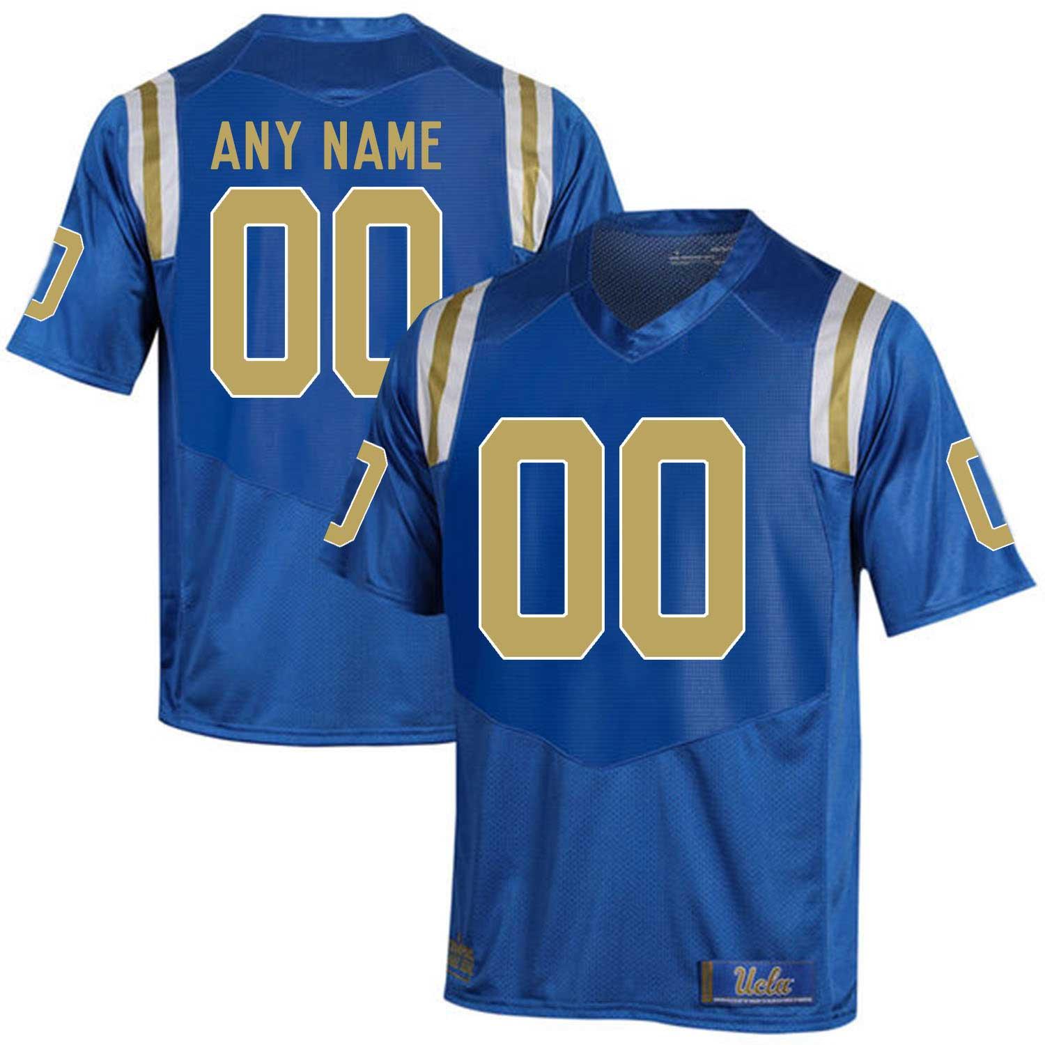 

Custom Mens Youth UCLA Bruins Any Name Any Number Personalized Kids Man Home Away NCAA College Football Jerseys, 00 white