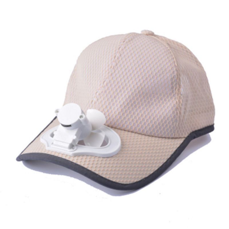 

Cooloing Hat Unisex USB Charging Fan Baseball Hat Storage Belt Switch Fan Cap Sun Peaked Cap/Panel On The Cap Front
