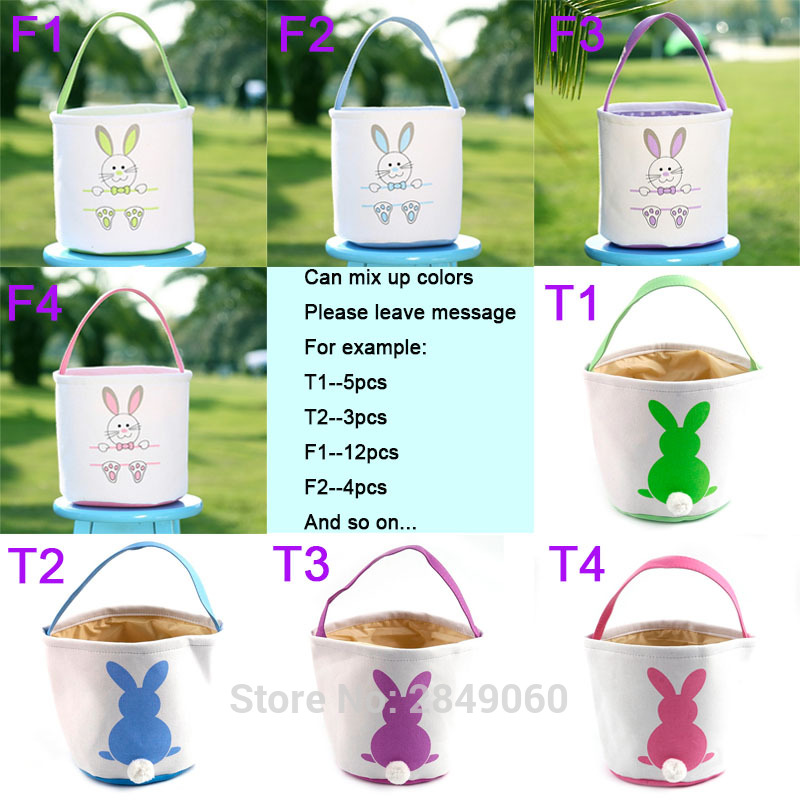

Factory 50pcs/lot Easter Basket Ears Bags Kids Candy Gift Egg Hunting Bag Happy Easter Day Party Decoration Tote Bag