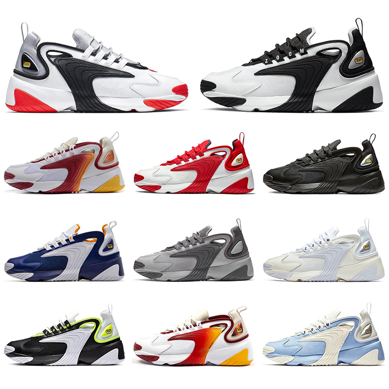 

2021 With Socks M2k Tekno Zoom 2K Men Women Running Shoes Black Sail White Orange Navy Top off Designer Sports Sneakers Breathable, #3 rainbow