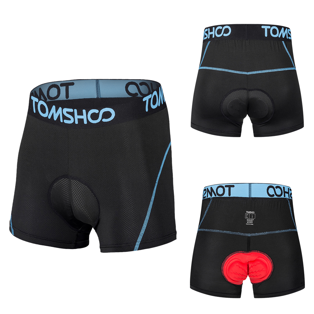 

Men's 3D Padded Cycling Shorts Bicycle Underwear Breathable Lightweight Bike Riding Cycling Shorts Underpants Bicycle Accessory, Black