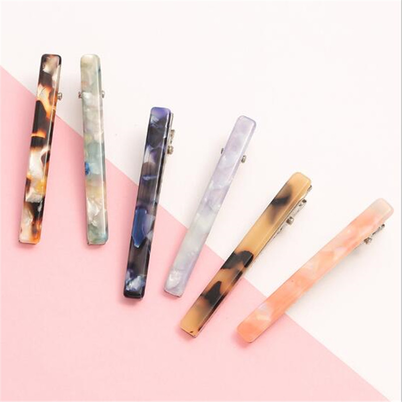 

Resin Acetate Hair Clip Women Hair Accessories Clip Girls Pins Sweet Daily Headwear Barrette Long Acetic Acid Snap