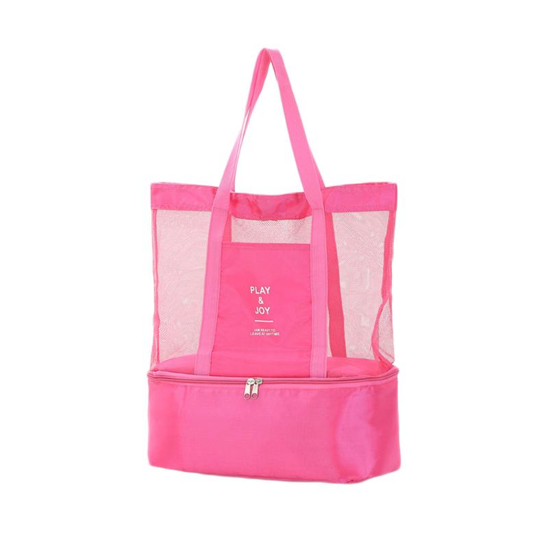 

Thermal Lunch Bag Portable Multifunction Double-layer Picnic Bag Lunch Box Travel Sport Container Leakproof Waterproof Mesh