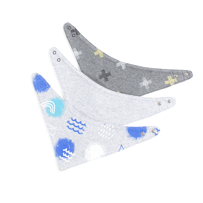 

PEU DHERBE BABY BIBS BANDANAS TRIANGLE BURP SALIVA INFANT TODDLER DOUBLE LAYER WATER PROOF SNAP CLOSED