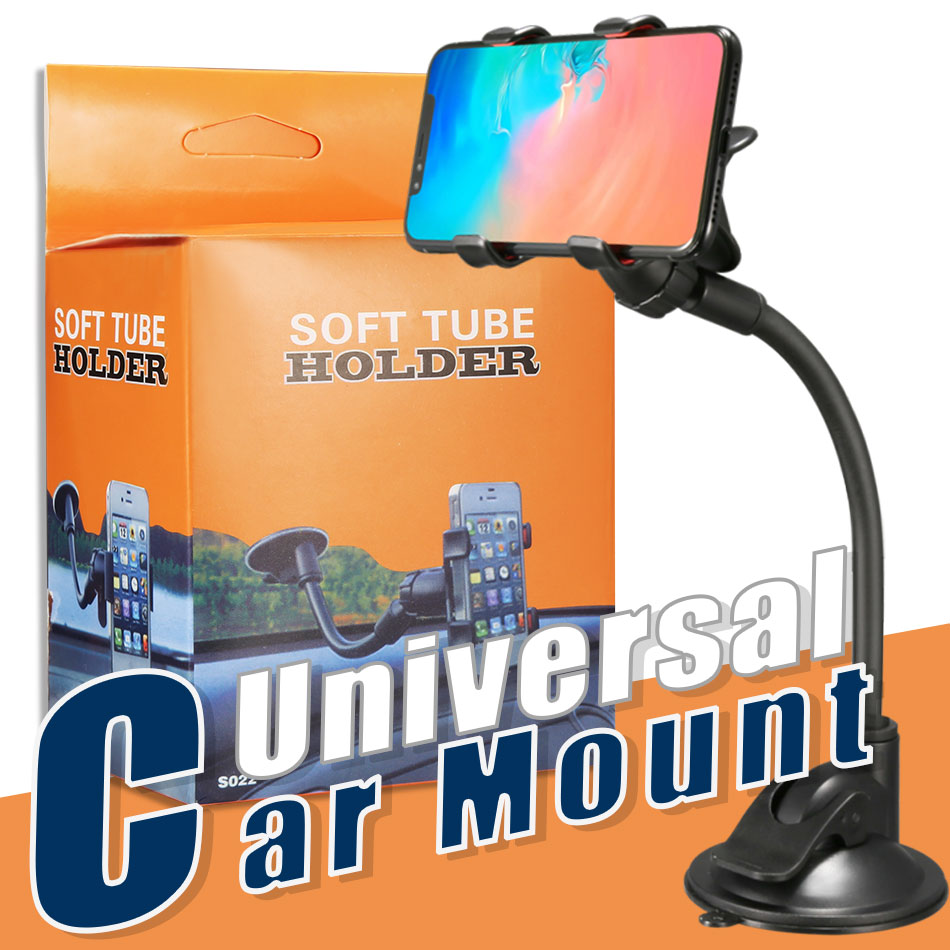 

Universal Long Arm Car Holder Mount with Clip Suction Cup 360 Degree Rotated Windshield Phone Holder For 4.7 inch 6.8inch Cellphone with Box, Car holder_long