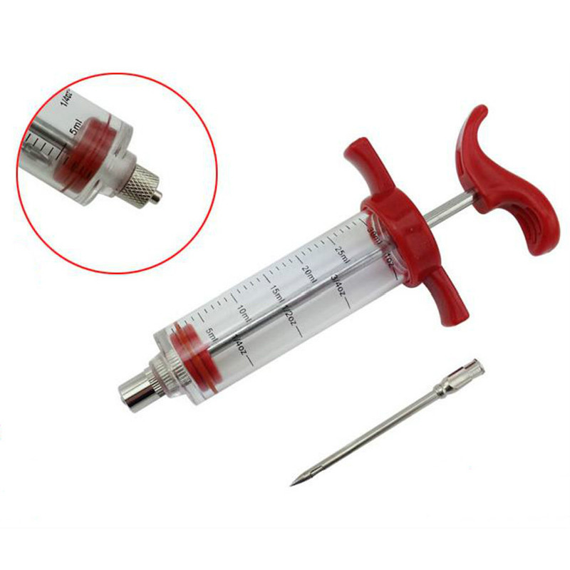 2021 Marinade Injector Flavor Syringe Cooking Meat Poultry Turkey