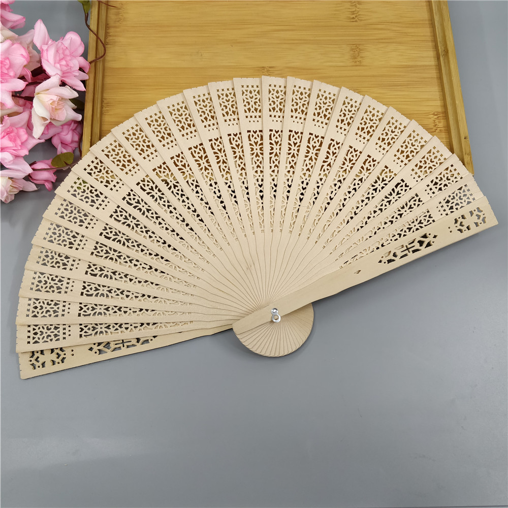 Retro Exquisite Hollow Sunflower Stylish fold Fan original Wooden Hand gift