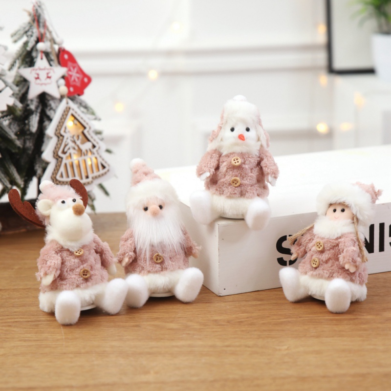 

PlushSnowman Doll with wing cute girl christmas decorations for home kids gift christams tree decorations Xmas happy new year
