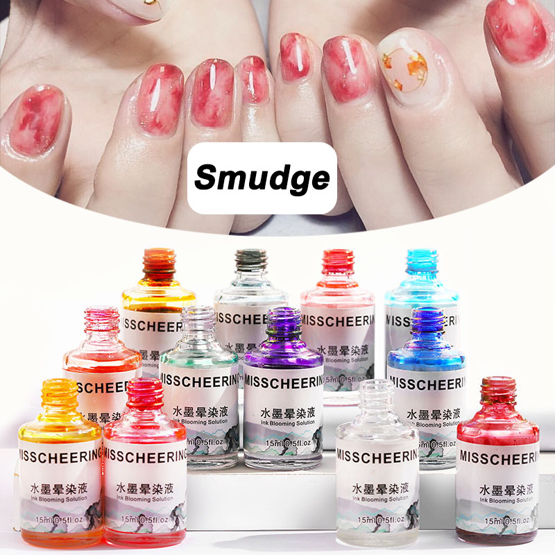 

Hot Marble Pattern Gradient Color Nail Polish Ink Smudge Lacquer Nail Art Decoration CUN 668, As picture