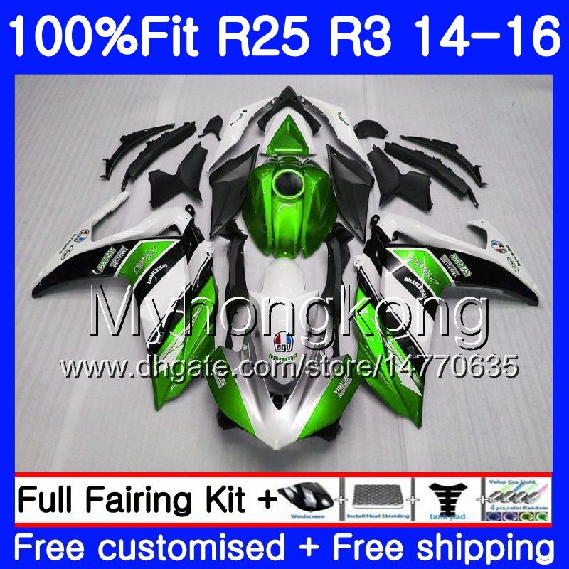 

Injection For YAMAHA YZFR25 YZF R25 R3 2014 2015 2016 2017 240HM.42 YZF-R25 YZF-R3 R 25 Body YZFR3 14 15 16 17 Fairings green factory kit, No. 1