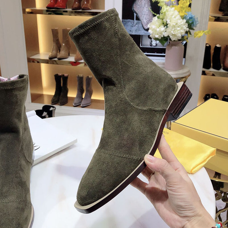 

Hot Sale- designer lady winter boots Suede leather Skinny feet Fashion Boots round toe ankle boots size 35-40, Style 5