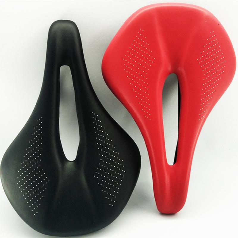 

Bike Saddles Full Carbon Fiber Mountain Saddle Steel Bow Road Seat Cushion Comfortable Leather Surface Bicycle