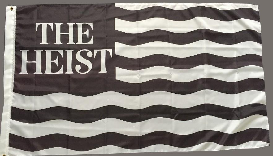 

Custom The Heist Stripe Flags Retail Cheap Price 100% Polyester Banners Advertising Hanging Flying , Indoor Outdoor, free shipping