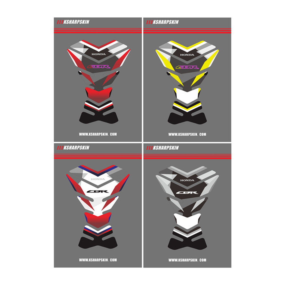 

3D car fuel tank pad sticker beautiful waterproof sunscreen carbon fiber motorcycle sticker for HONDA CBR, Purple