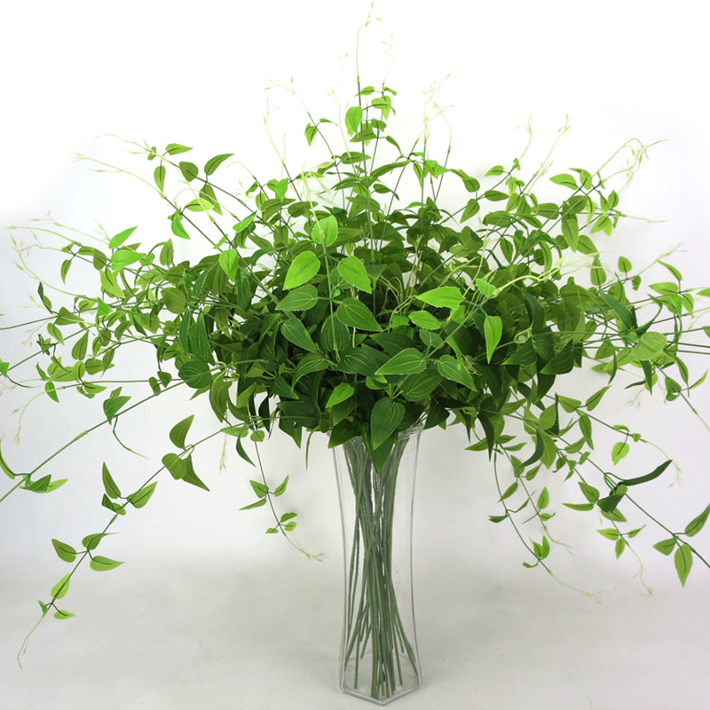 

96CM 1 Piece Artificial Green Ivy Fake Honeysuckle Leaves Wall Hanging Plant Plastic Green Plants Home Wedding Garden Decor, As pic