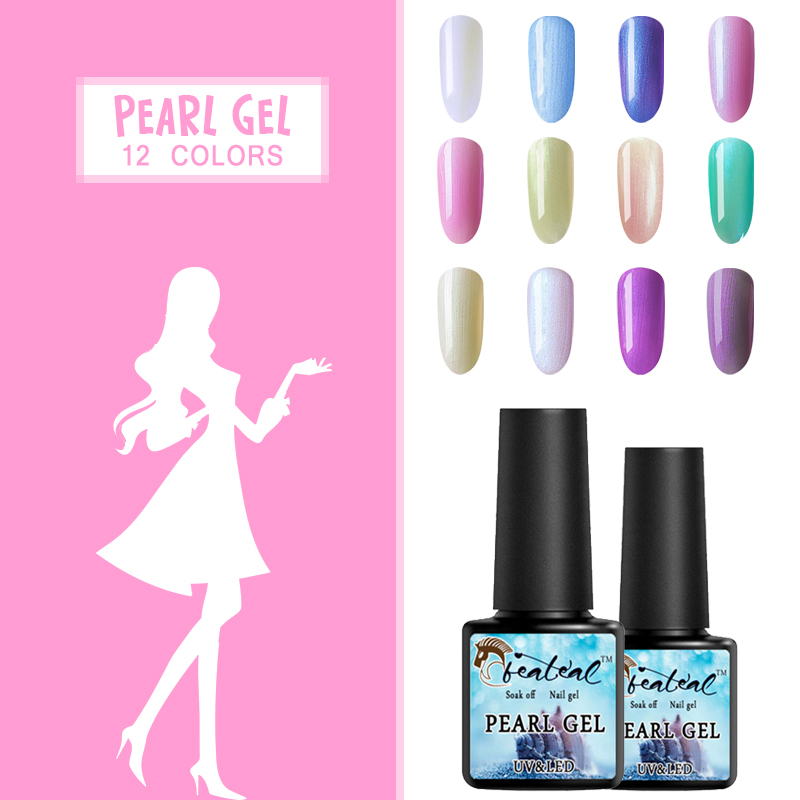 

Beateal Shell Gel Nail Polish 7.5ML Lacquer UV/LED Lamp Soak Off Nail Art Semi Permanent Lacquer Hybrid Varnish Paint Gellak, 005