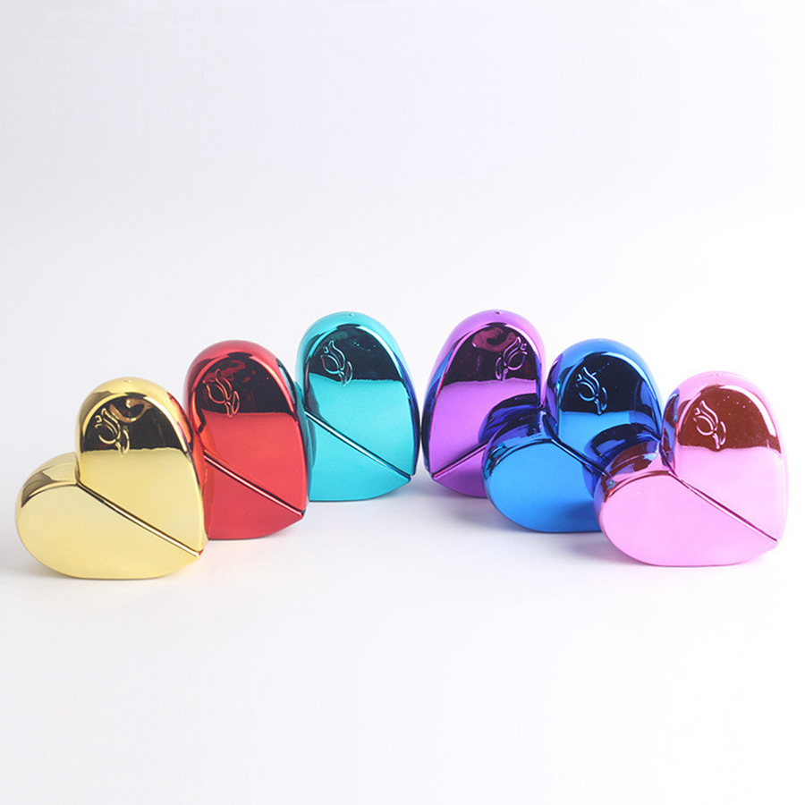 

25ml Heart Shaped Glass Perfume Bottles with Spray Refillable Empty Perfume Atomizer for Women 6colors RRA2609