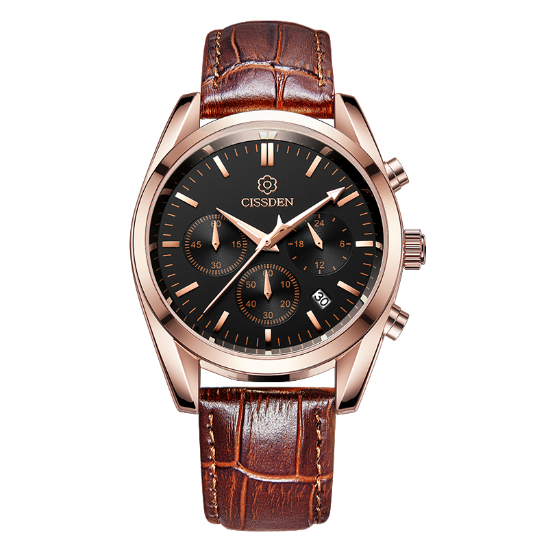 

Hot Sale Mens Watch Mens Quartz Wristwatch Casual Fashion Waterproof Watch 2019 New Modell Sports Designer Business Wristwatch W009, Slivery;brown