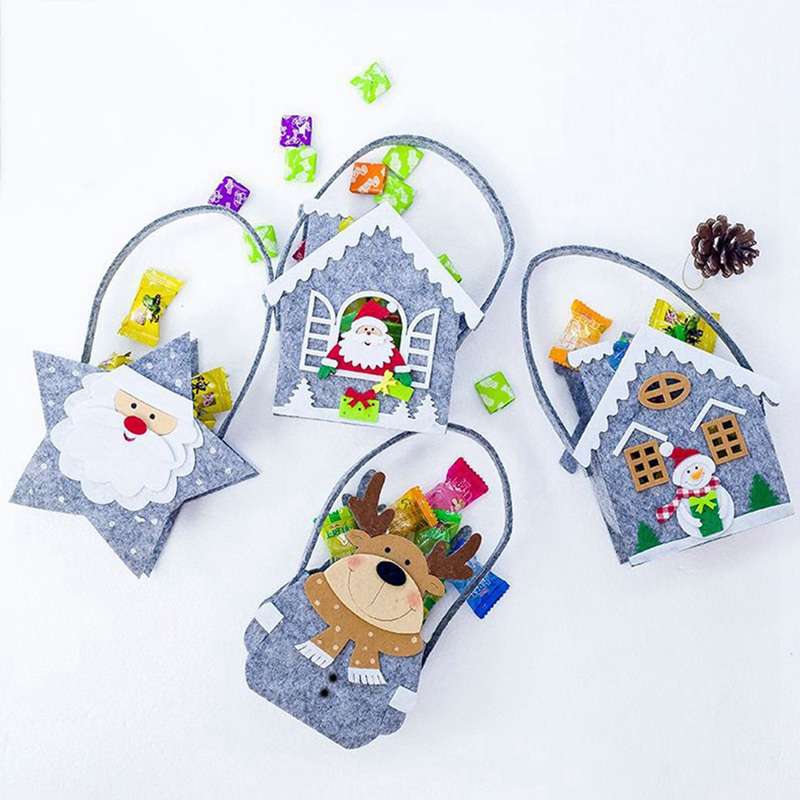 

Xmas Santa Claus Gift Bags Merry Christmas Snowman Candy Bag Wedding Party Decor