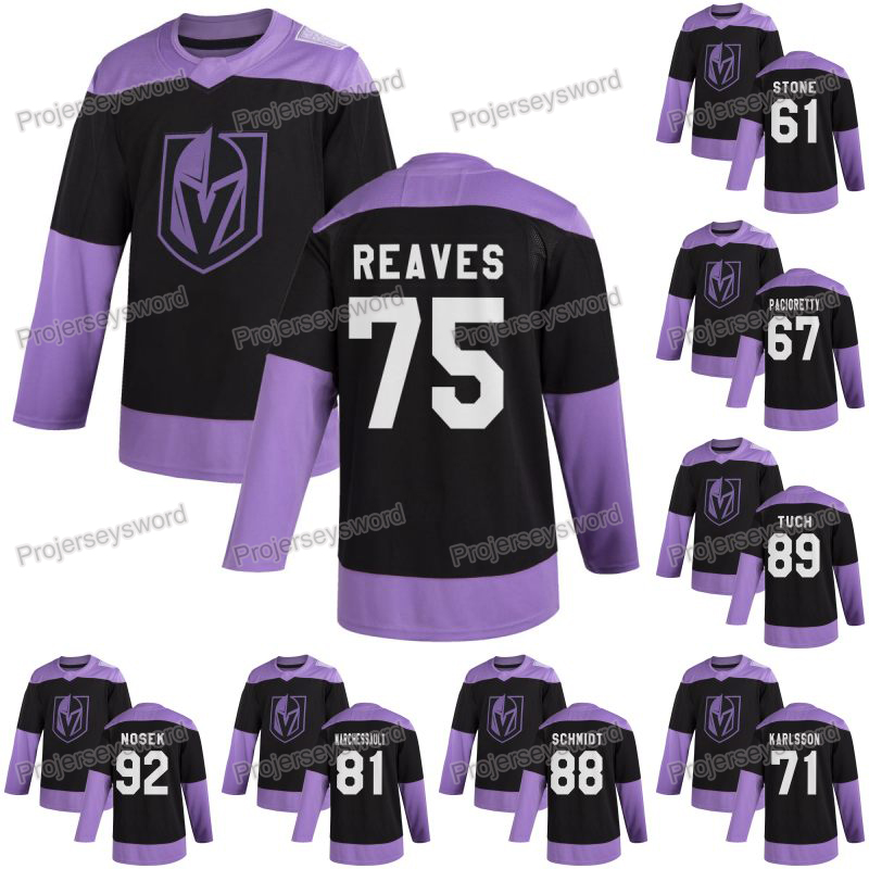 

Vegas Golden Knights Ryan Reaves 2020 Fights Cancer Practice Jersey Mark Stone Pacioretty William Karlsson Alex Tuch Marchessault Schmidt, 30 malcolm subban