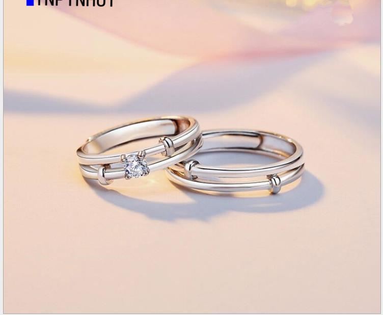 

Sterling Silver couple ring a pair of rings for men and women
