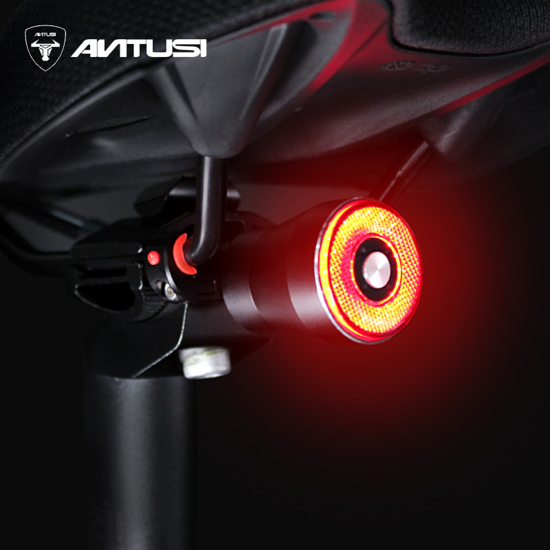 

Antusi Q5 Bicycle Bike Rear Light Auto Start and Stop Brake Sensing IP65 Waterproof LED Charging Cycling Taillight