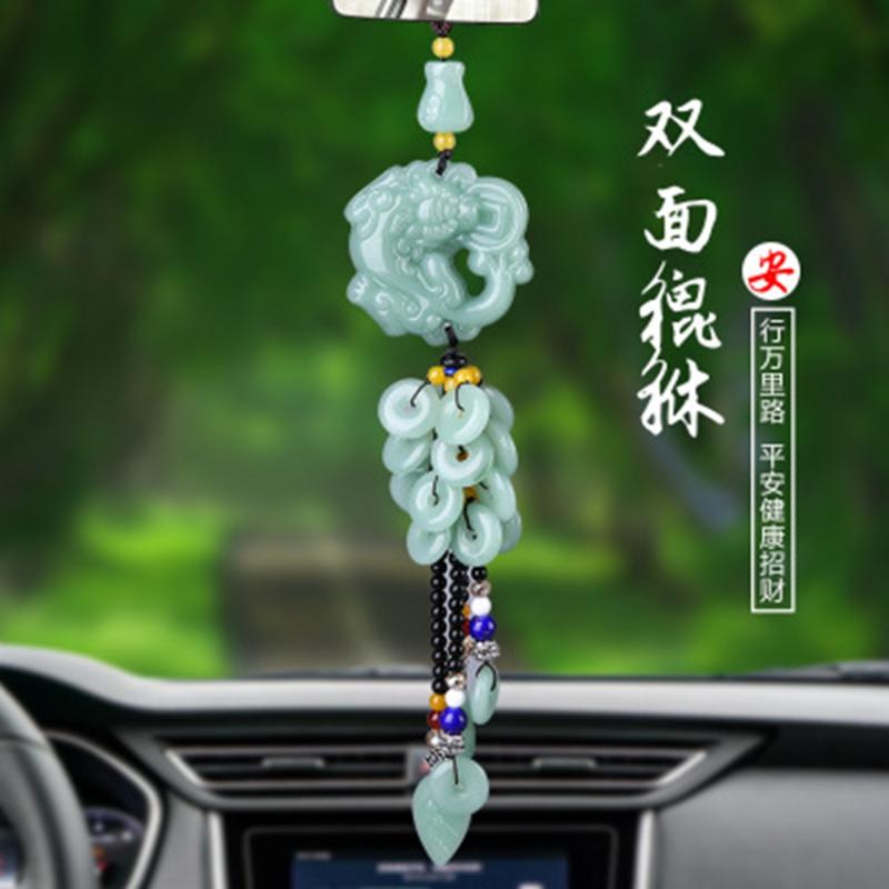 

Car pendant out of the Buddha and into the safe Chinese style high-end car interior pendant Pixiu rearview mirror