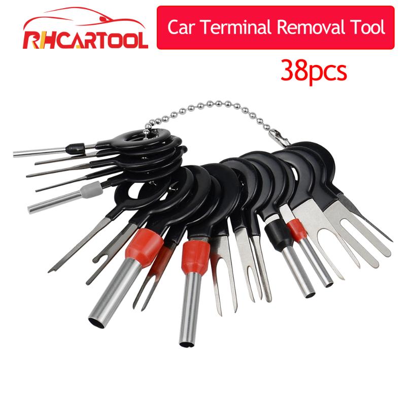 

38/36pcs set of tools Car Terminal Removal Electrical Wiring Crimp Connector Pin Extractor Kit Automobiles Terminal Repair tool