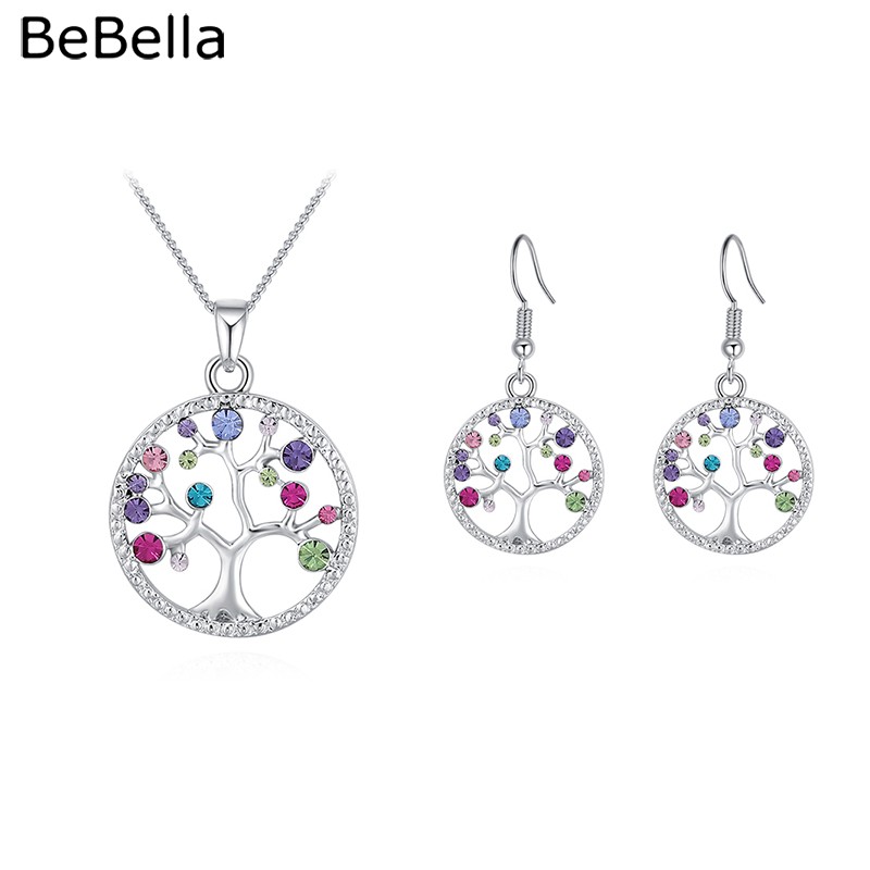 : Shamballa Juego bracelet+necklace+earrings Set Checa Cristales Boda conjuntos