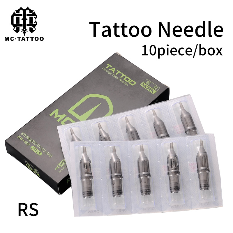 

10pcs RS Disposable Sterile Tattoo Cartridge Needles For Tattoos Rotary Machine Pen Round Shader Supplies