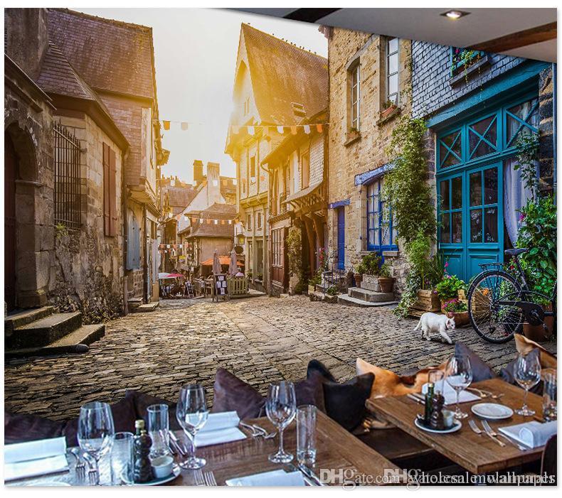 

Custom 3d Photo Murals Wallpapers City Building Landscape Background Sofa Bedroom Leisure bar coffee shop Non-woven Fabric Wallpaper, As picture