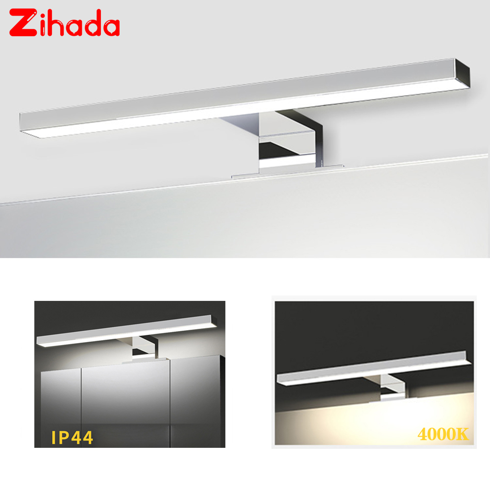 LED 180 degr/és Rotation Lampe miroir Noir Moderne Luminaire salle de bain Montage mural Applique murale Luminaire Lampe miroir maquillage 12w-55cm lumi/ère chaude