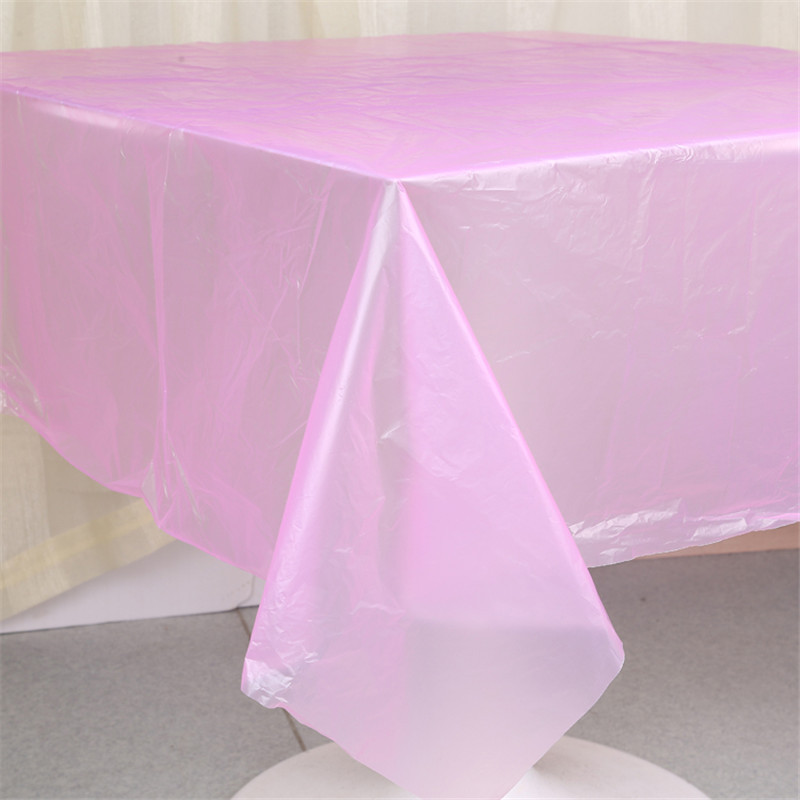 

Hot Sale Solid Birthday Tabelcloth Party Waterproof Tovaglia Rettangolare Plastic Disposable Table Cover Decoration Supplies