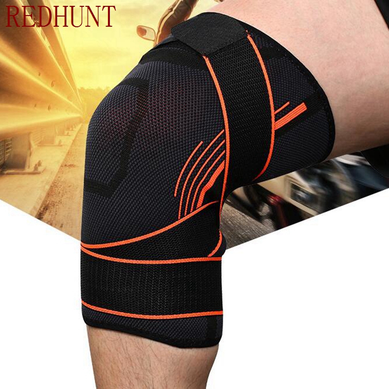 

1pc Pressurized Knee Pads Braces Knee Support Crossfit Fitness Running Sports Protector Sleeve Removable