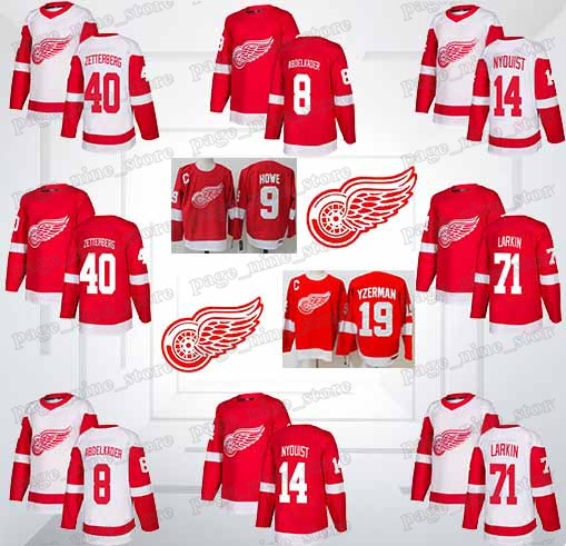 

Detroit Red Wings Jersey Dylan Larkin Gustav Nyquist Henrik Zetterberg Justin Abdelkader Steve Yzerman Gordie Howe jersey, Hongyi